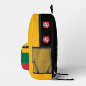リトアニア，黄，バックパック，リトアニア国旗 プリントバックパック (右)