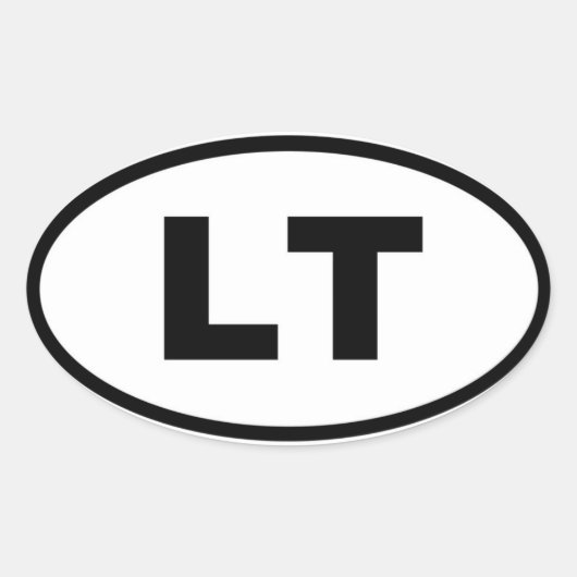 リトアニア – LT – ヨーロッパ 楕円形シール (正面)