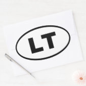 リトアニア – LT – ヨーロッパ 楕円形シール (封筒)