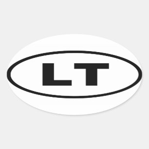 リトアニア – LT – ヨーロッパ 楕円形シール