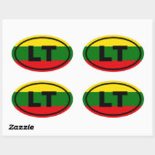 リトアニアLTヨーロッパ 楕円形シール (シート)