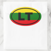 リトアニアLTヨーロッパ 楕円形シール (バッグ)