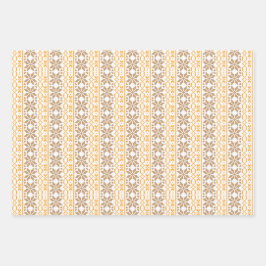 リトア伝統的ニアフォークアートスターパターン ラッピングペーパーシート