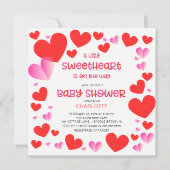 リトカラフルル・スイート・ガールズ・ベビー・シャワー・インヴィ 招待状 (正面)