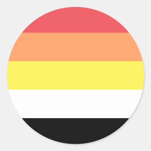 リトセクシャルプライド国旗 ラウンドシール (正面)