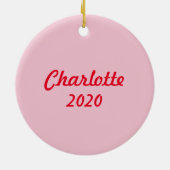 リトパーソナライズされたル·ラブ·バグ·ラディバグ·ツリー セラミックオーナメント (裏面)