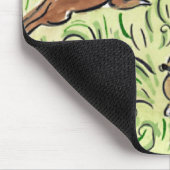 リトブラウンバンニーズホッピング マウスパッド (コーナー)