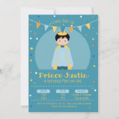 リトプリンス誕生日パーティーの招待 招待状 (正面)