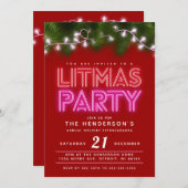 リトマスパーティーおもしろいクリスマスパーティー 招待状 (正面/裏面)
