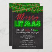 リトマスメリー招待状、クリスマスパーティー 招待状 (正面/裏面)