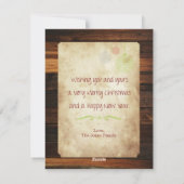 リトメリールクリスマスカ素朴ード シーズンカード (裏面)