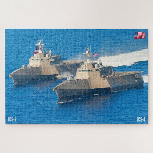 リトラル戦闘艦 – LCS-2/LCS-4 (20x30インチ) ジグソーパズル (横)