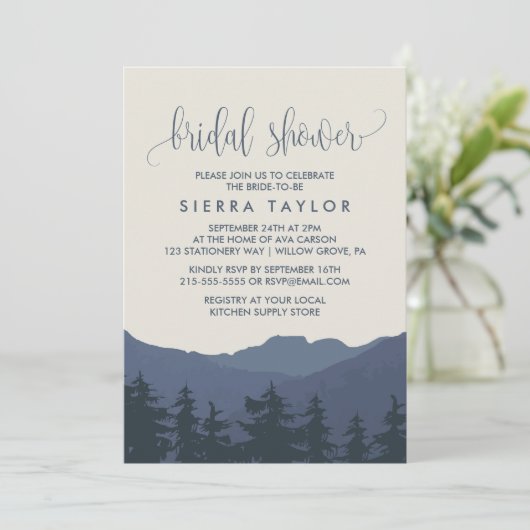 リトリートザマウンテンズブライダルシャワー 招待状 (スタンド正面)