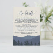 リトリートザマウンテンズ結婚詳細カード エンクロージャーカード (スタンド正面)