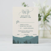 リトリートザマウンテンズ |緑のメニュー選択RSVP 出欠カード (スタンド正面)