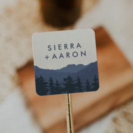 リトリートザマウンテン結婚ズ封筒用シール スクエアシール