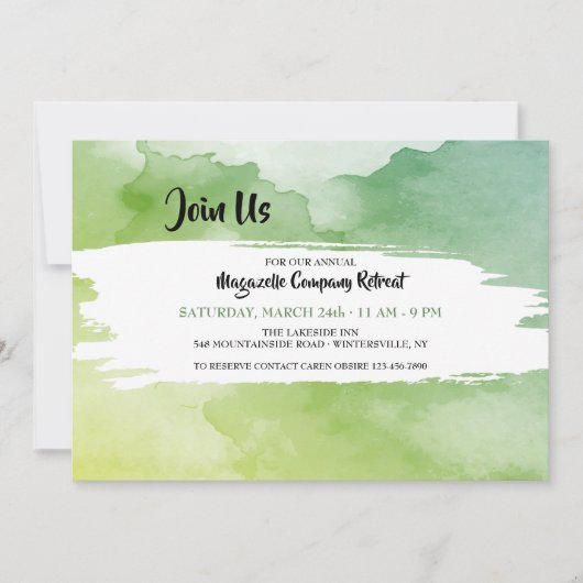 リトリート企業の招待状 招待状 (正面)