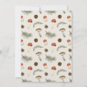 リトルおもしろいガイきのこビー男の子1歳の誕生日 招待状 (裏面)