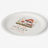 リトルおもしろいガイきのこフローラボーイ誕生日 ペーパープレート (アングル)