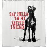 リトルおもしろいグレート・ダン シャワーカーテン (正面)