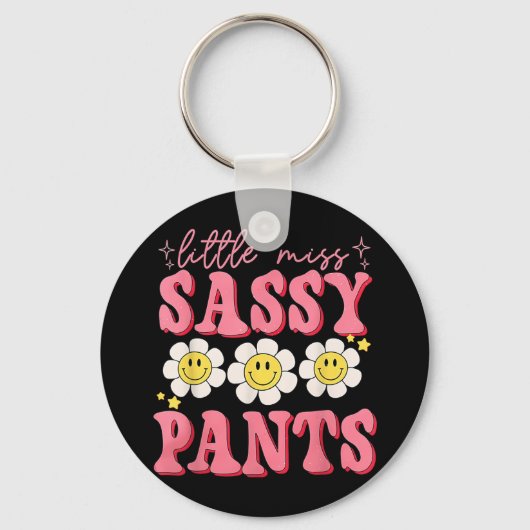 リトルおもしろいシ恋しく思ーパンツ新学期女子 キーホルダー (正面)