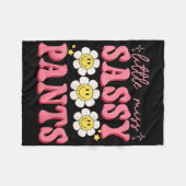 リトルおもしろいシ恋しく思ーパンツ新学期女子 フリースブランケット (正面(横))