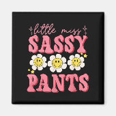 リトルおもしろいシ恋しく思ーパンツ新学期女子 マグネット (正面)