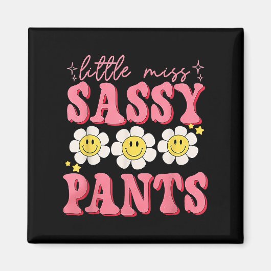 リトルおもしろいシ恋しく思ーパンツ新学期女子 マグネット (正面)