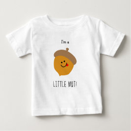 リトルおもしろいナットベビーアコーンカワイイ ベビーTシャツ