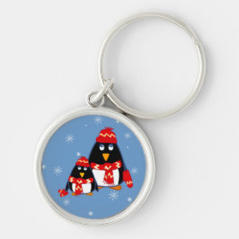 リトルおもしろいペンギンのクリスマスプレゼント キーホルダー
