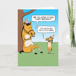 リトルおもしろいホース誕生日カード カード