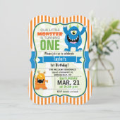 リトルおもしろいモンスターバースデーパーティー 招待状 (スタンド正面)