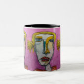 リトルおもしろい棒つきキャンデー11ozマグカップ ツートーンマグカップ (中央)