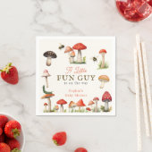 リトルおもしろい男きのこ蜂の男の子ベイビーシャワー スタンダードカクテルナプキン (インサイチュ)