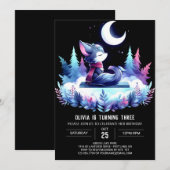 リトルお洒落ウルフ誕生日 招待状 (正面/裏面)