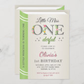 リトルお洒落オ恋しく思ネダーフル第1回誕生日 招待状 (正面/裏面)