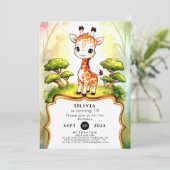 リトルお洒落キリン誕生日 招待状 (スタンド正面)