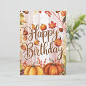 リトルお洒落シーズンオータム秋ハッピーバースデー カード (スタンド正面)
