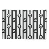 リトルお洒落スカルブラック&ホワイトスカル 枕カバー (裏面)