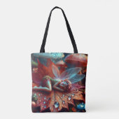 リトルお洒落フェアリーが葉の上で眠る トートバッグ (裏面)