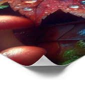 リトルお洒落フェアリーが葉の上で眠る ポスター (角)