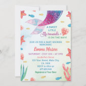 リトルお洒落マーメイドベビーシャワー招待状 招待状 (正面)