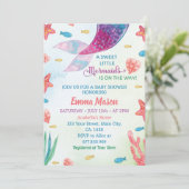 リトルお洒落マーメイドベビーシャワー招待状 招待状 (スタンド正面)