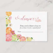 リトルかわいこちゃんおむつラッフルオレンジベビーシャワー エンクロージャーカード (正面)