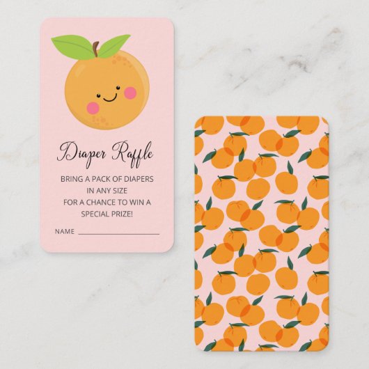 リトルかわいこちゃんおむつラッフルチケットエンクロージャ エンクロージャーカード (正面/裏面)