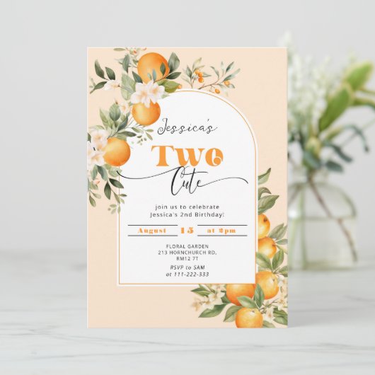 リトルかわいこちゃんかわいい2番目の誕生日パーティー 招待状 (スタンド正面)