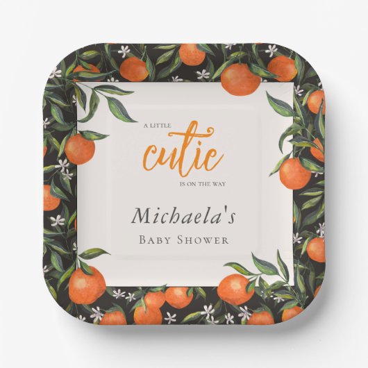 リトルかわいこちゃんがベイビーシャワーに行く ペーパープレート (正面)