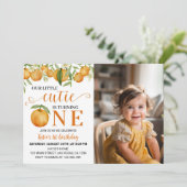 リトルかわいこちゃんが1つの誕生日招待状 招待状 (スタンド正面)