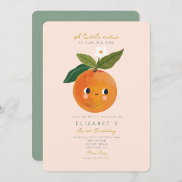 リトルかわいこちゃんが1つの誕生日招待状 招待状