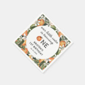 リトルかわいこちゃんが1歳の誕生日パーティーを回す スタンダードカクテルナプキン (角)